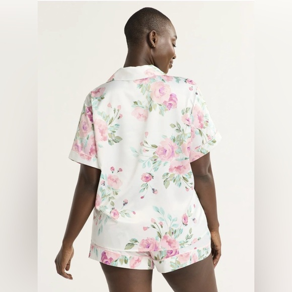 Joyspun Satin Floral Shortie Pajama Set - Picture 4 of 4